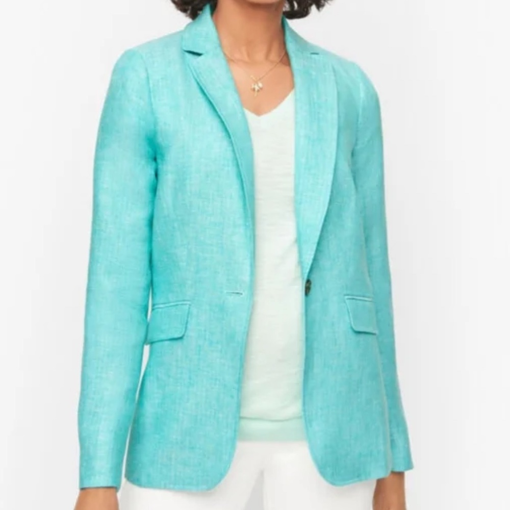 Talbots classic 100% linen blazer brand new!
